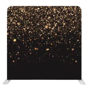 Backdrops 12 Gold sparks photo booth backdrop with falling glitter dust on black background
