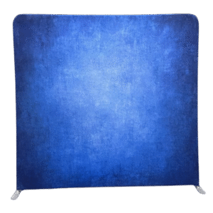 Blue canvas textured photo booth backdrop with professional matte finish